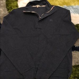 Burberry Men’s XL gray zip sweatshirt